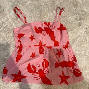 Jcrew lobster summer top, never worn